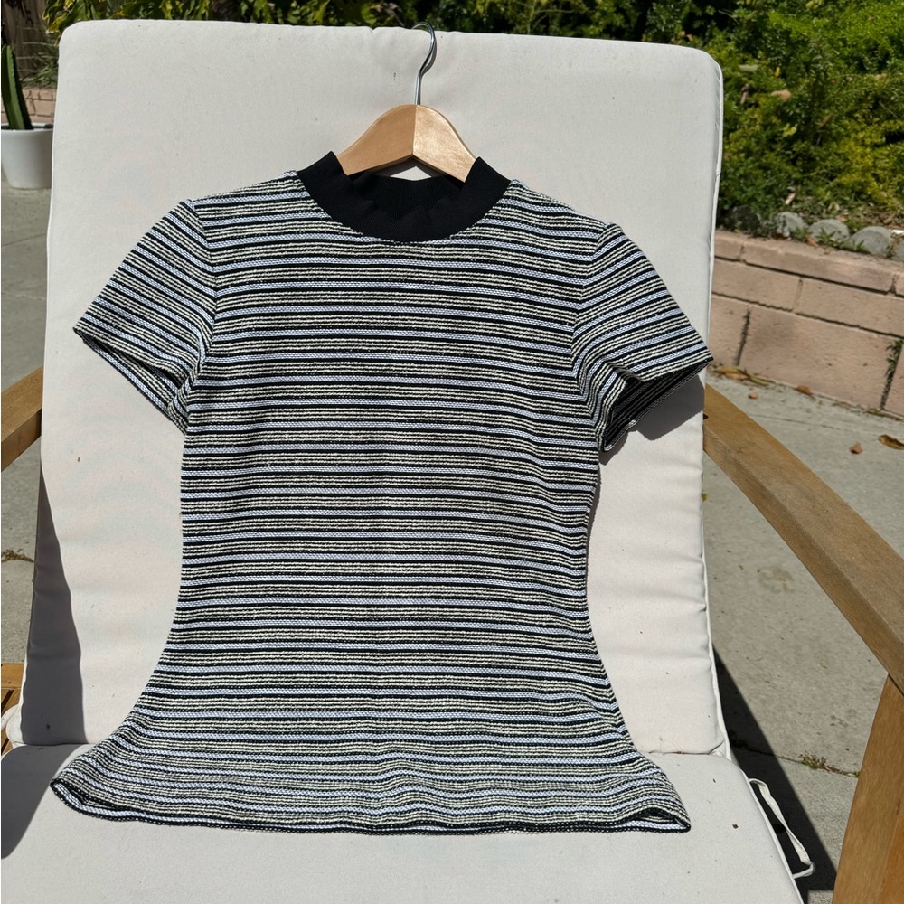 Proenza Schouler Striped Boucle Shirt size 6 NWT $450